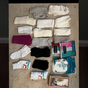 Slouch Crew Cuff Socks Silver Toe Gold Toe Fruit of The Loom Frilly